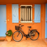 Bicycle in front of a Window